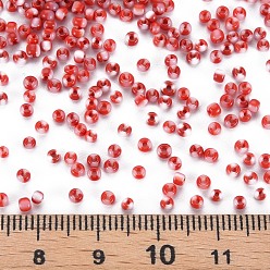 White 12/0 Glass Seed Beads, White, 2mm, hole: 0.8mm