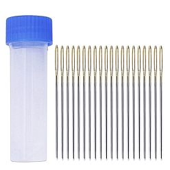 Платина Иглы из железной пряжи, тупые иглы с большим ушком, для вышивки крестом, вязание, вышивка лентами, платина, 48x1.14 мм