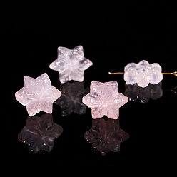Звезда Природного розового кварца бусы, звезда, 15 мм