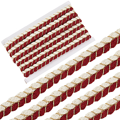 Красный Лента из полиэстера и хлопка, аксессуары для одежды, красные, 5/8 дюйм (17 мм), около 5.47 ярдов (5 м) / комплект