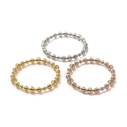 Mixed Color 304 Stainless Steel Spiral Beaded Bangle, Wire Wrapped Jewelry for Women, Mixed Color, Inner Diameter: 2-3/8 inch(6cm)