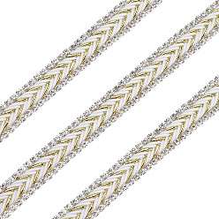 Кристалл Исправление со стразами в два ряда, термоклей на спине, аксессуары для костюма, прямоугольные, белые, 9 мм