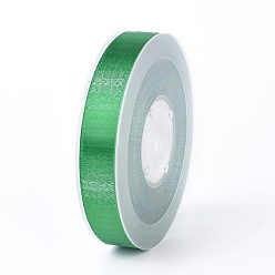 Grün Doppelseitiges Polyester-Satinband, mit metallisch silberner Farbe, grün, 5/8 Zoll (16 mm), ungefähr 100 Yards / Rolle (91.44 m / Rolle)