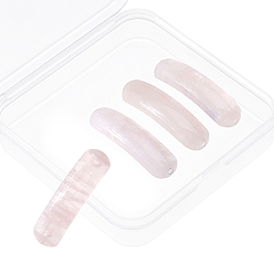 Розовый Кварц 4 шт. изогнутые прямоугольные звенья из натурального розового кварца, подвески-соединители моста, 35 мм