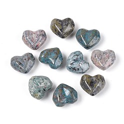 (52) Непрозрачная лаванда Стеклянные бусины, спекающийся лак, сердце, граненые, разноцветные, 13x14.5x7.5~8.5 мм, отверстие : 1~1.2 мм