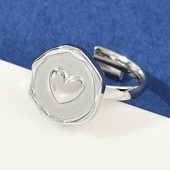 Сердце 304 палец кольца из нержавеющей стали, цвет нержавеющей стали, сердце, 13x13 мм