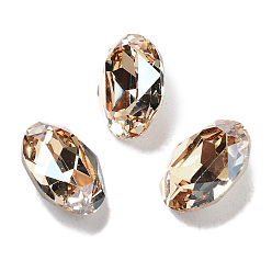 Золотая Тень K 9 кабошоны из стеклянного страза, задние и задние, овальные, золотые тени, 14x10x6 мм