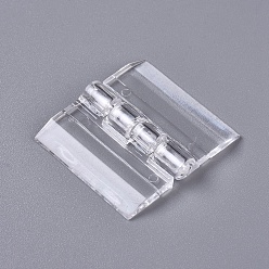 Clear Transparent Acrylic Hinges, Folding Hinge Tools, for Storage Box, Clear, 34x30x6mm