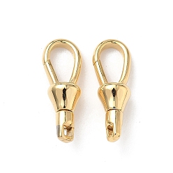Настоящее золото 24K Каплевидные латунные поворотные застежки, без свинца и без кадмия, реальный 24 k позолоченный, 24x8.5x7.5 мм, отверстие : 2x2 мм