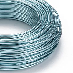 Pale Turquoise Round Aluminum Wire, Flexible Craft Wire, for Beading Jewelry Doll Craft Making, Pale Turquoise, 12 Gauge, 2.0mm, 55m/500g(180.4 Feet/500g)