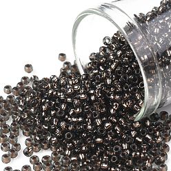 (750) Copper Lined Black Diamond TOHO Round Seed Beads, Japanese Seed Beads, (750) Copper Lined Black Diamond, 11/0, 2.2mm, Hole: 0.8mm, about 50000pcs/pound