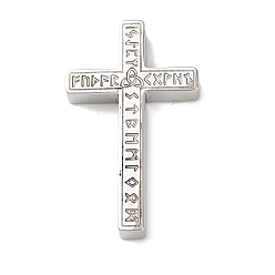 Нержавеющая Сталь Цвет 304 подвески из нержавеющей стали, крест с руной, цвет нержавеющей стали, 37x22x5 мм, отверстие : 3 мм