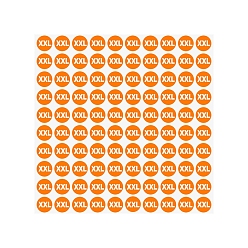 Оранжевый Самоклеящиеся наклейки из ПВХ (размер xl), этикетки размера одежды, оранжевые, 160x150 мм, наклейка: 13 мм, 100шт / лист