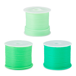 Зеленый 15м 3 цвета полые трубы ПВХ трубчатый шнур из синтетического каучука, обернутый вокруг белой пластиковой катушке, зелёные, 2 мм, отверстие : 1 мм, около 5.47 ярдов (5 м) / цвет