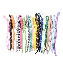 (52) Непрозрачная лаванда Плетеные нейлоновые шнурки для бейджей, подвески, украшения, для брелоков и украшений для сумок, разноцветные, 220x15 мм