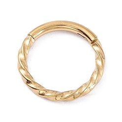 Золотой Витые серьги-кольца для девушек и женщин, массивные 304 серьги из нержавеющей стали, золотые, 10.5x1.2 мм, 16 калибр (1.3 мм)