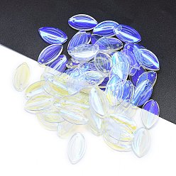 Klar ab Transparente Glas-Anhänger, Lotusblütenblatt, AB Farbe, klar ab, 20.5x12x2.5 mm, Bohrung: 1 mm