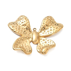 Golden 304 Stainless Steel Pendants, Butterfly Charms, Golden, 37x45x3mm, Hole: 2mm