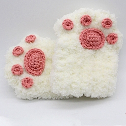 Белый Перчатки с кошачьими когтями своими руками, набор для вязания из пряжи для начинающих, белые, 10 см