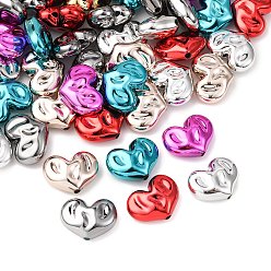 Сердце Uv акриловые покрытия бусины, сердце, 18x24x10.5 мм, отверстие : 2.4 мм