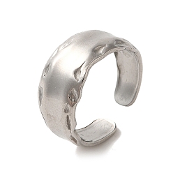 Stainless Steel Color Non-Tarnish 304 Stainless Steel Open Cuff Ring, Stainless Steel Color, Inner Diameter: 17mm