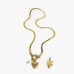 Letter F 304 ожерелья из нержавеющей стали с подвесками в виде букв и сердец для женщин, с натуральным пресноводным жемчугом, цветочный белый, золотые, Буква F, 18.23 дюйм (46.3 см)