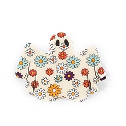 Бледно-бирюзовый Заколки-коготь из ПВХ на тему хэллоуина, призрак, бледные бирюзовая, 82x51x51 мм