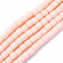 Лавандовый румянец Нити из полимерных глин, колонка, лавандовый румянец, 5~7x6 мм, отверстие : 1.5~2 мм, около 61~69 шт / нитка, 15.74 дюйм