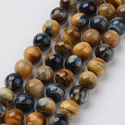 Тигровый глаз Натуральная мечта: пряди бусин «Тигровый глаз», круглые, 12 мм, отверстие : 1~1.5 мм, около 32 шт / нитка, 15.3 дюйм