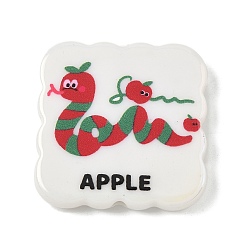 Змея Акриловые бусины, бисерные аксессуары ручной работы, змея, 32x32x5.5 мм, отверстие : 2.5 мм