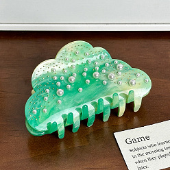 Зеленый лайм Заколки для волос «облако» из ацетата целлюлозы, аксессуары для волос для женщин и девочек, зеленый лайм, 92x48x46 мм