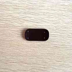 Черный Этикетка из двухслойной искусственной кожи, изготовление сумок для одежды своими руками, овальные, чёрные, 40x20 мм