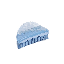 Стально-синий Заколки для волос в форме когтей из ацетата целлюлозы, аксессуары для волос для женщин и девочек, вентилятор, стальной синий, 83x45 мм