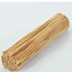 Wheat DIY Plush Sticks, with Iron Core, Pipe Cleaners, Kid Craft Material, Wheat, 295x6mm, 100pcs/set
