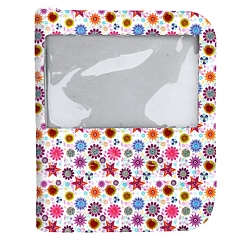 Разноцветный Чехлы для спиц из ткани Оксфорд с принтом жасмина и прозрачным окошком, дорожный органайзер, сумка для хранения спиц, тунисские крючки и аксессуары для вязания крючком, красочный, 190x155x40 мм