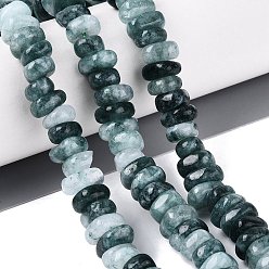 Cadet Blue Dyed Natural Quartz Beads Strands, Nuggets, Heishi Beads, Cadet Blue, 6~13x6~13x3~6mm, Hole: 1~1.2mm, about 80~86pcs/strand, 14.37~15.75 inch(36.5~40cm)