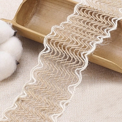 Blanc Ruban tressé en lin m, rubans de décoration, blanc, 2 pouces (2 mm), environ 52 yards (2.19m)/pc