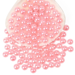Pink 100 кабошоны из пластика имитация жемчуга шт, полукруглый, розовые, 4x2 мм