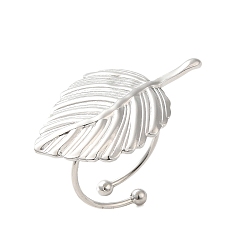 Нержавеющая Сталь Цвет Не тускнеет 304 открытое манжетное кольцо из нержавеющей стали, лист, цвет нержавеющей стали, внутренний диаметр: 18 мм