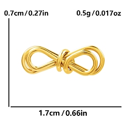 Золотой 304 подвески для соединителей из нержавеющей стали, бантом, золотые, 17x7 мм