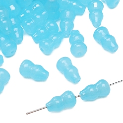 Темно-бирюзовый 15шт стеклянные бусины из искусственного нефрита, темные бирюзовый, 14x8 мм, отверстие : 1 мм