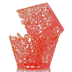 Красный Бумажные стаканчики для выпечки, выдолбить цветочный вкладыш для кексов, аксессуары для выпечки, красные, 80x55 мм