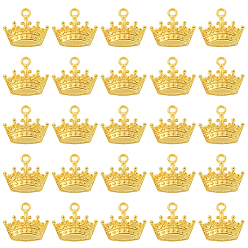 Золотой 60 подвески из сплава шт., корона прелести, золотые, 15x17.5x2 мм, отверстие : 1.8 мм