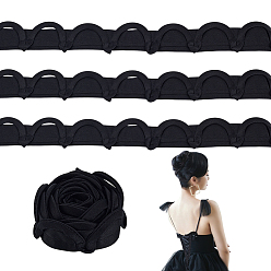 Черный 1Замена молнии на свадебном платье для женщин (размер M), атласный корсет с регулируемой посадкой на спине, платье для выпускного вечера со шнуровкой, чёрные, 30x3.5 мм