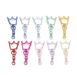 (52) Непрозрачная лаванда Застежками сплава поворотные, корона, без кадмия и без свинца, разноцветные, 60~62x26~27x7 мм