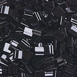 (TL401) Black MIYUKI TILA Beads, Japanese Seed Beads, 2-Hole, (TL401) Black, 5x5x1.9mm, Hole: 0.8mm, about 1180pcs/100g