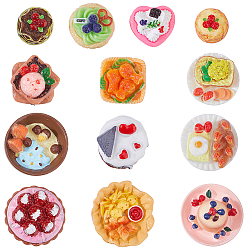 (52) Непрозрачная лаванда 13 шт. 13 стили смоляные мини-имитации, удовольствие от еды, больше украшений, для кукольных аксессуаров, притворяющихся опорными украшениями, разноцветные, 12~32x8.5~14 мм, 1 шт / стиль