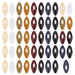(52) Непрозрачная лаванда 48шт полая овальная пластиковая крышка шарф английская булавка, безопасная фиксация детской ткани подгузник булавка, разноцветные, 16x37x8 мм