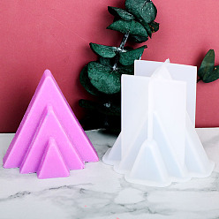 White Mountain Shape DIY Candle Silicone Molds, Resin Casting Molds, For UV Resin, Epoxy Resin Jewelry Making, White, 72x65mm
