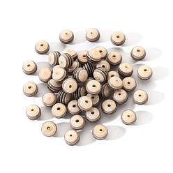 Светло-коричневый 50 прозрачные полимерные бусины в полоску, круглые, загар, 1/4 дюйм (8 мм), отверстия: 2 mm, 50 шт / пакет